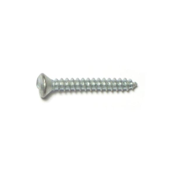 Midwest Fastener Sheet Metal Screw, #8 x 1-1/4 in, Zinc Plated Steel Oval Head Slotted Drive, 20 PK 62456 - main